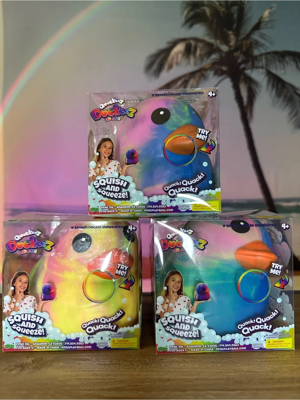 Tie-Dye Squishy Ducks